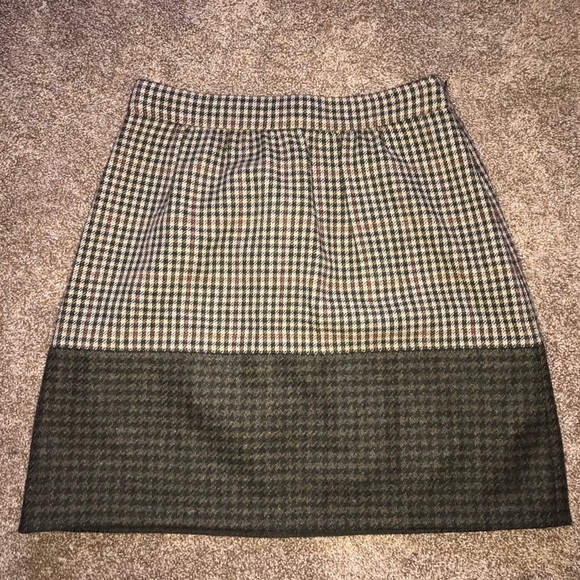 Jcrew color block houndstooth skirt - Picture 1 of 8